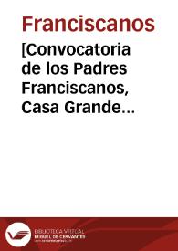 [Convocatoria de los Padres Franciscanos, Casa Grande de Granada, para formar dotes para doncellas pobres y honradas]