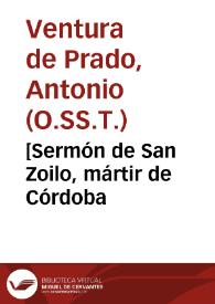 [Sermón de San Zoilo, mártir de Córdoba
