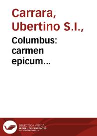 Columbus : carmen epicum...