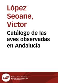 Catálogo de las aves observadas en Andalucía