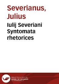 Iulij Severiani Syntomata rhetorices