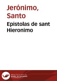Epistolas de sant Hieronimo