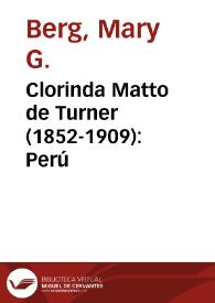 Clorinda Matto de Turner (1852-1909): Perú