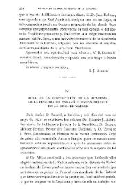 Acta de la constitución de la Academia de la Historia de Panamá, Correspondiente de la Real de Madrid