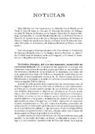 Noticias. Boletín de la Real Academia de la Historia, tomo 79 (agosto-octubre 1921). Cuadernos II-IV