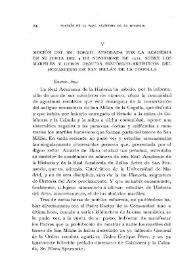 Moción del Sr. Tormo, aprobada por la Academia en su Junta el 4 de noviembre de 1921, sobre los marfiles y otros objetos histórico-artísticos del Monasterio de San Millán de la Cogolla
