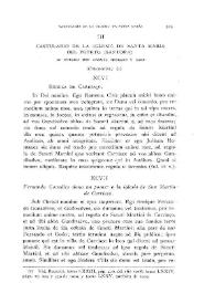 Cartulario de Santa María del Puerto (Santoña) [VII] (Conclusión) (XCVI-CII)