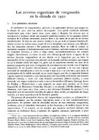 Las revistas argentinas de vanguardia en la década de 1920