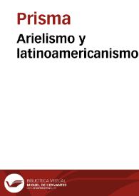 Arielismo y latinoamericanismo
