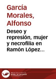 Deseo y represión, mujer y necrofilia en Ramón López Velarde
