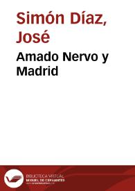 Amado Nervo y Madrid