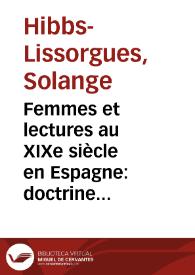 Femmes et lectures au XIXe siècle en Espagne: doctrine et pratiques