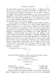 Documentos reales del monasterio de Santa Clara de Valladolid, ordenados por Juan Agapito y Revilla (Continuación)