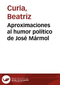 Aproximaciones al humor político de José Mármol
