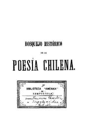 Bosquejo histórico de la poesía chilena