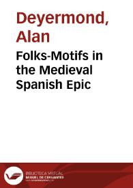 Folks-Motifs in the Medieval Spanish Epic