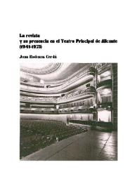 La revista y su presencia en el Teatro Principal de Alicante (1941-1975)
