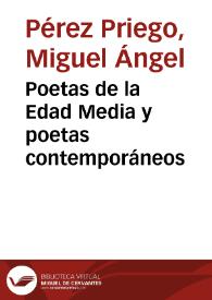 Poetas de la Edad Media y poetas contemporáneos