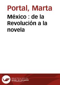 México : de la Revolución a la novela