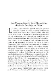 Los manuscritos del Real Monasterio de Santo Domingo de Silos