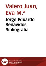 Jorge Eduardo Benavides. Bibliografía