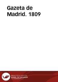 Gazeta de Madrid. 1809