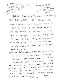 Carta de Carmen Laforet a Francisco Rabal y Asunción Balaguer. Diciembre de 1975