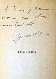 Dedicatoria de Fernando Fernán Gómez en un ejemplar de su libro 