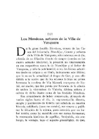 Los Mendoza, señores de la Villa de Yunquera