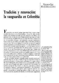 Tradición y renovación: la vanguardia en Colombia