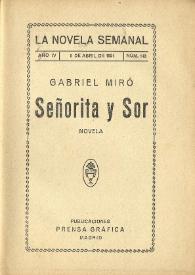 Señorita y Sor : novela