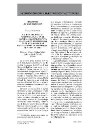Revista de Hispanismo Filosófico, núm. 15 (septiembre 2010). Información sobre investigación y actividades