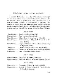 Declaración de monumentos nacionales (1954-1963)