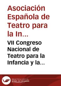 VII Congreso Nacional de Teatro para la Infancia y la Juventud. Burgos, [1980]