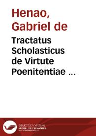 Tractatus Scholasticus de Virtute Poenitentiae  [Manuscrito]