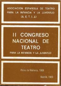 II Congreso Nacional de Teatro para la infancia y la juventud. Palma de Mallorca, 1969. Portada y preliminares