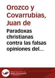 Paradoxas christianas contra las falsas opiniones del mundo