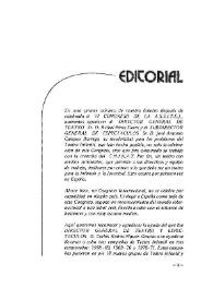 Boletín Iberoamericano de Teatro para la Infancia y la Juventud, núm. 12 (enero-abril 1979). Editorial