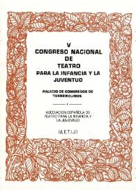 V Congreso Nacional de Teatro para la Infancia y la Juventud. Torremolinos, [1975]. Portada y preliminares