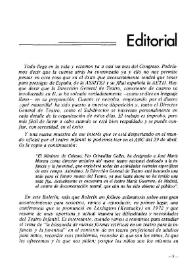 Boletín Iberoamericano de Teatro para la Infancia y la Juventud, núm. 11 (abril 1978). Editorial