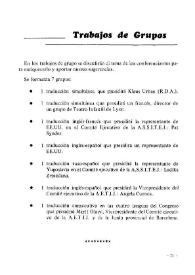 Boletín Iberoamericano de Teatro para la Infancia y la Juventud, núm. 11 (abril 1978). Trabajos de Grupos
