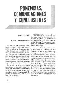 Ponencias, comunicaciones y conclusiones. Ponencia de Ángel Fernández Montesinos