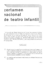 Certamen Nacional de Teatro Infantil