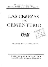 Obras Completas de Gabriel Miró. Vol. 2. Las cerezas del cementerio
