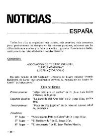 Boletín Iberoamericano de Teatro para la Infancia y la Juventud, núm. 29 (abril-junio 1983). Noticias