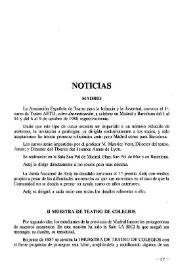Boletín Iberoamericano de Teatro para la Infancia y la Juventud, núm. 42 (octubre 1987-septiembre 1988). Noticias