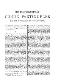 El libro del esforçado cauallero Conde de Partinuplés, que fue emperador de Constantinopla (1547)