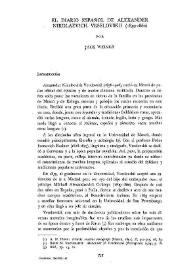 Diario español de Alexander Nikolaevich Veselovskii (1859-1860)