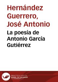 La poesía de Antonio García Gutiérrez