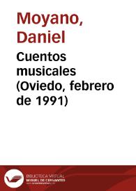 Cuentos musicales (Oviedo, febrero de 1991)